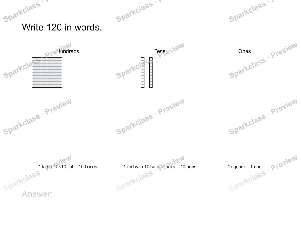 Read a three-digit number — page 1