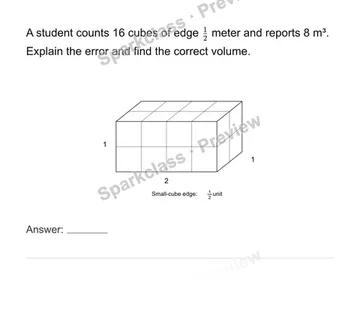 Use fractional edges and unit cubes for volume — Grade 6 problem preview