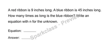 Solve a comparison — Grade 4 problem preview