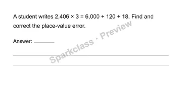 Multiply a four-digit number — Grade 4 problem preview