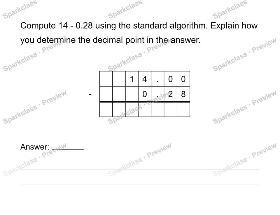 Compute with multi-digit decimals — page 1