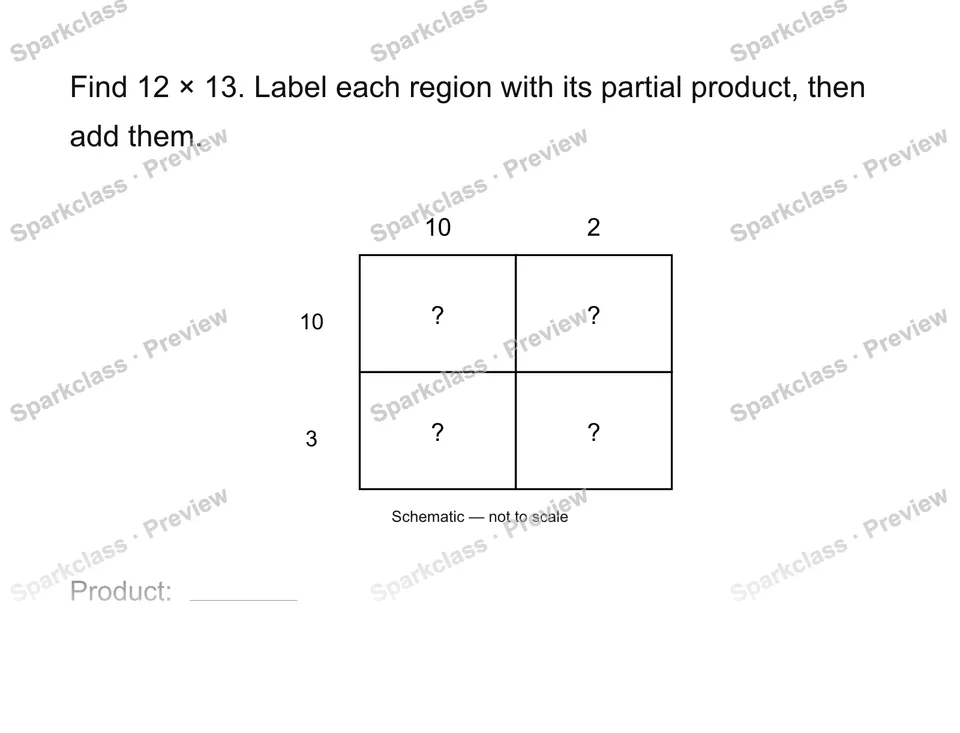 Multiply two two-digit numbers — page 1