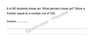 Percent as a rate per hundred — Grade 6 problem preview