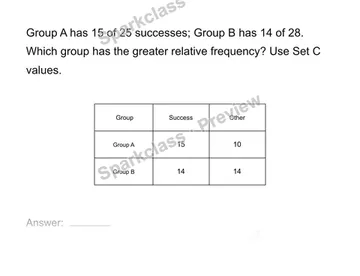 Compare relative frequencies — Grade 8 problem preview