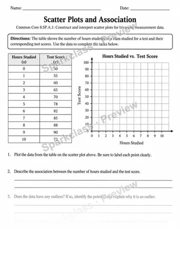 8.SP.A.1 · Variant 2 — Grade 8 worksheet preview