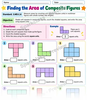 Record Square Units 01 — Grade 3 worksheet preview