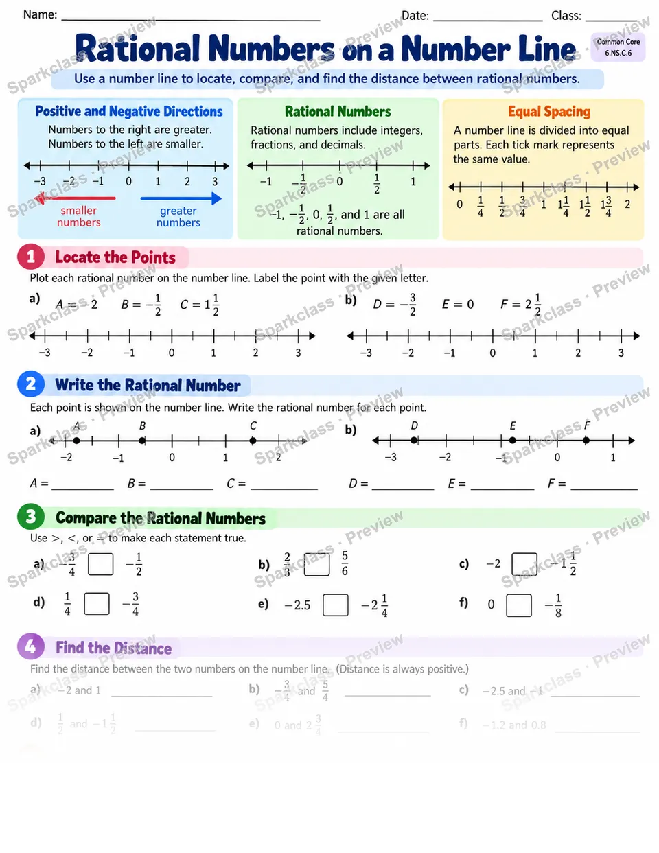 Number Line — page 1