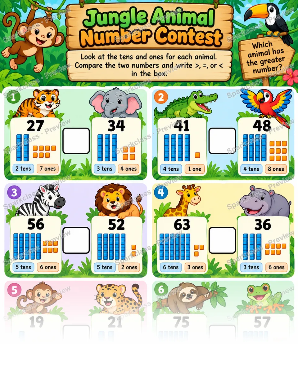 Jungle Number Comparison — page 1