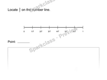 Locate a fraction — Grade 3 problem preview