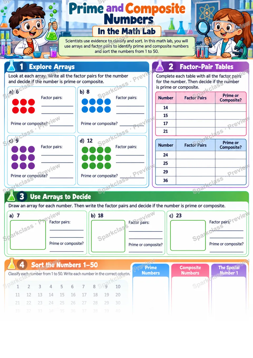 Prime and Composite Numbers — page 1