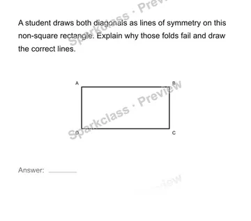 Identify and draw symmetry lines — Grade 4 problem preview