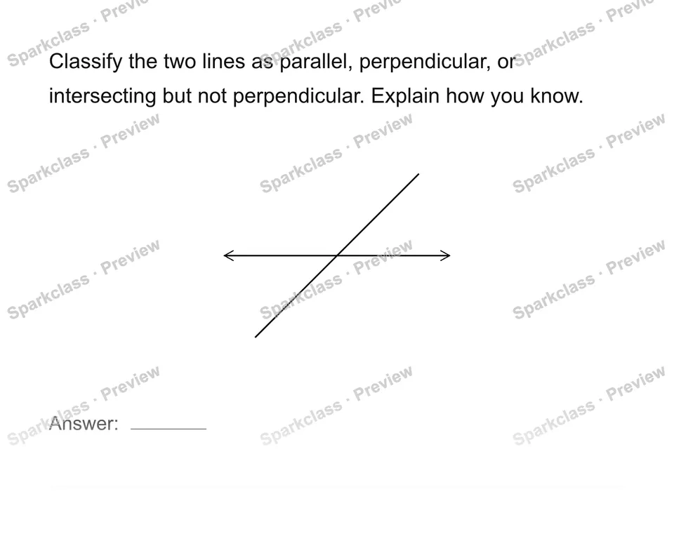 Identify parallel and perpendicular lines — page 1