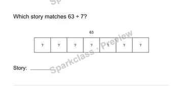Match the division story — Grade 3 problem preview
