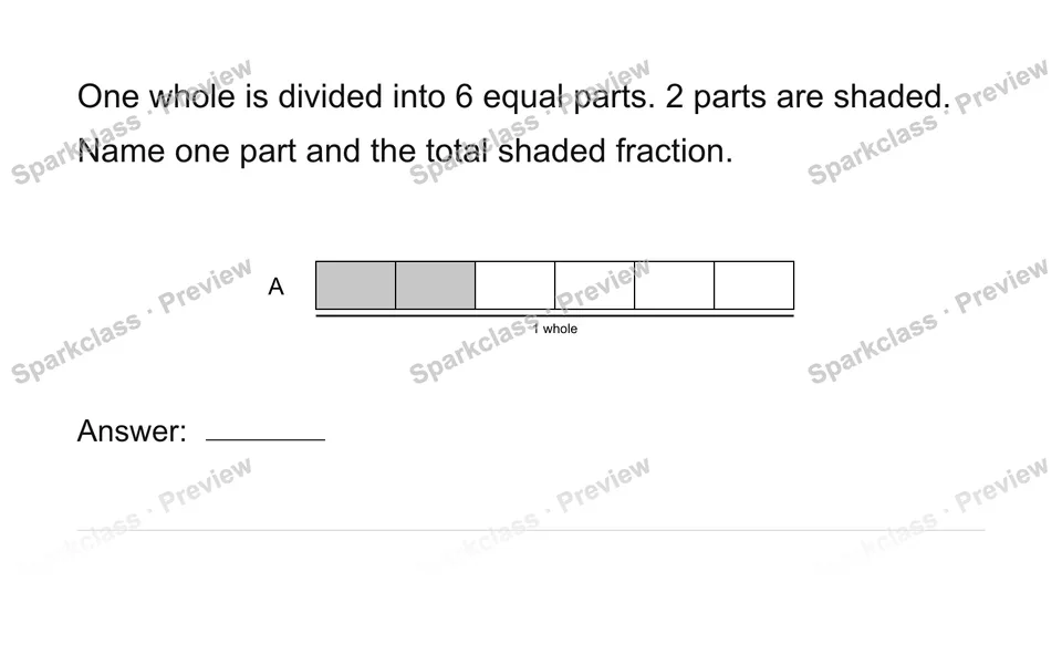 Connect unit fractions to a whole — page 1