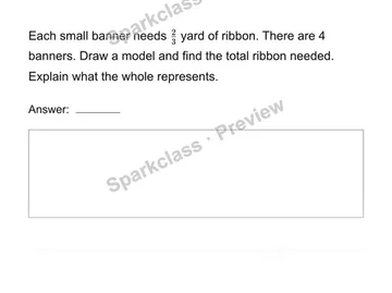 Use a fraction in a situation — Grade 4 problem preview