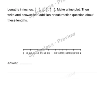 Build and question your own line plot — Grade 4 problem preview