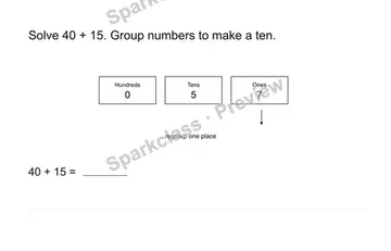 Make a ten while adding — Grade 2 problem preview
