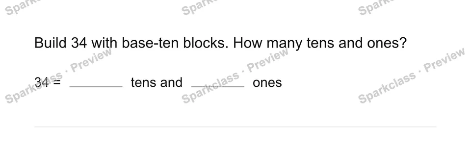 Build a two-digit number — page 1