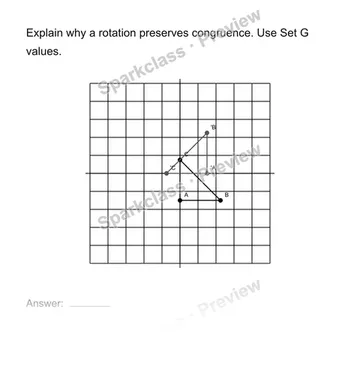 Justify congruence by transformations — Grade 8 problem preview