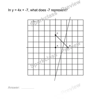Interpret an intercept — Grade 8 problem preview