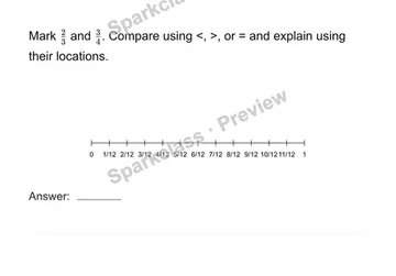 Compare on one number line — Grade 4 problem preview