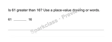 Explain a comparison — Grade 1 problem preview