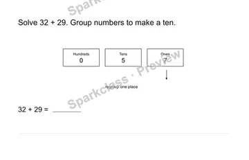 Make a ten while adding — Grade 2 problem preview