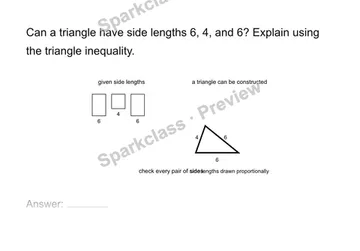Test triangle existence — Grade 7 problem preview