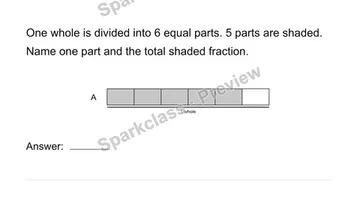 Connect unit fractions to a whole — Grade 4 problem preview