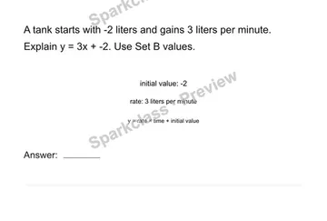 Explain a function in context — Grade 8 problem preview