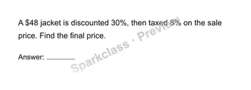 Solve a two-step percent problem — Grade 7 problem preview