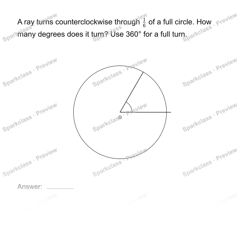 Connect angle measures to a circle — page 1