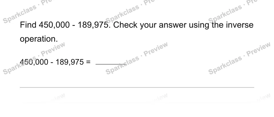 Subtract whole numbers — page 1