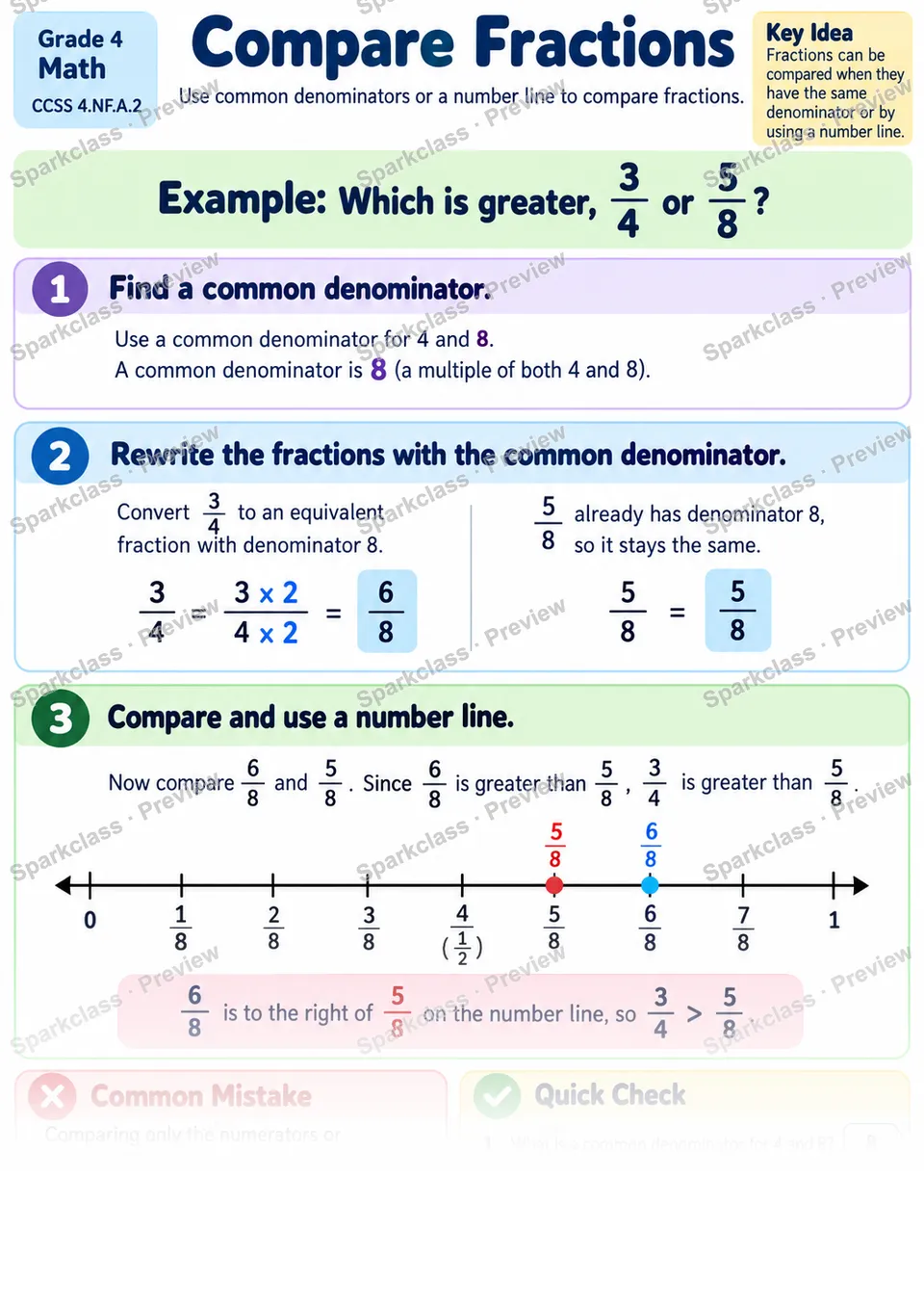 Knowledge Guide · Compare Fractions — page 1
