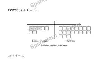 Solve a two-step equation — Grade 7 problem preview