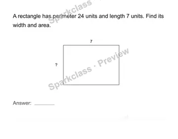 Use rectangle area and perimeter — Grade 4 problem preview