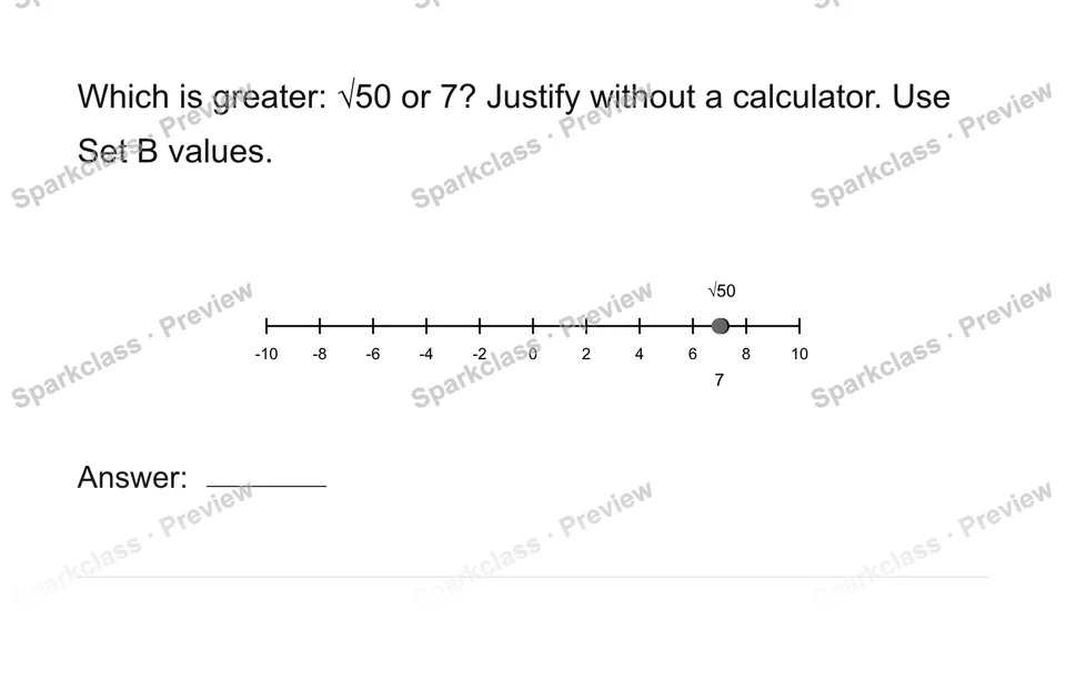 Compare real numbers — page 1