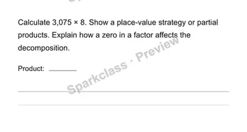 Multiply a four-digit number — Grade 4 problem preview