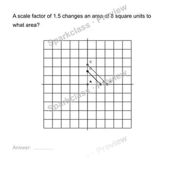 Relate similarity to area — Grade 8 problem preview