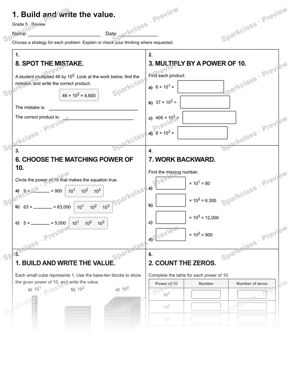 1. Build and write the value. — Review — page 1