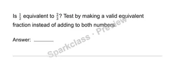 Generate equivalent fractions — Grade 4 problem preview