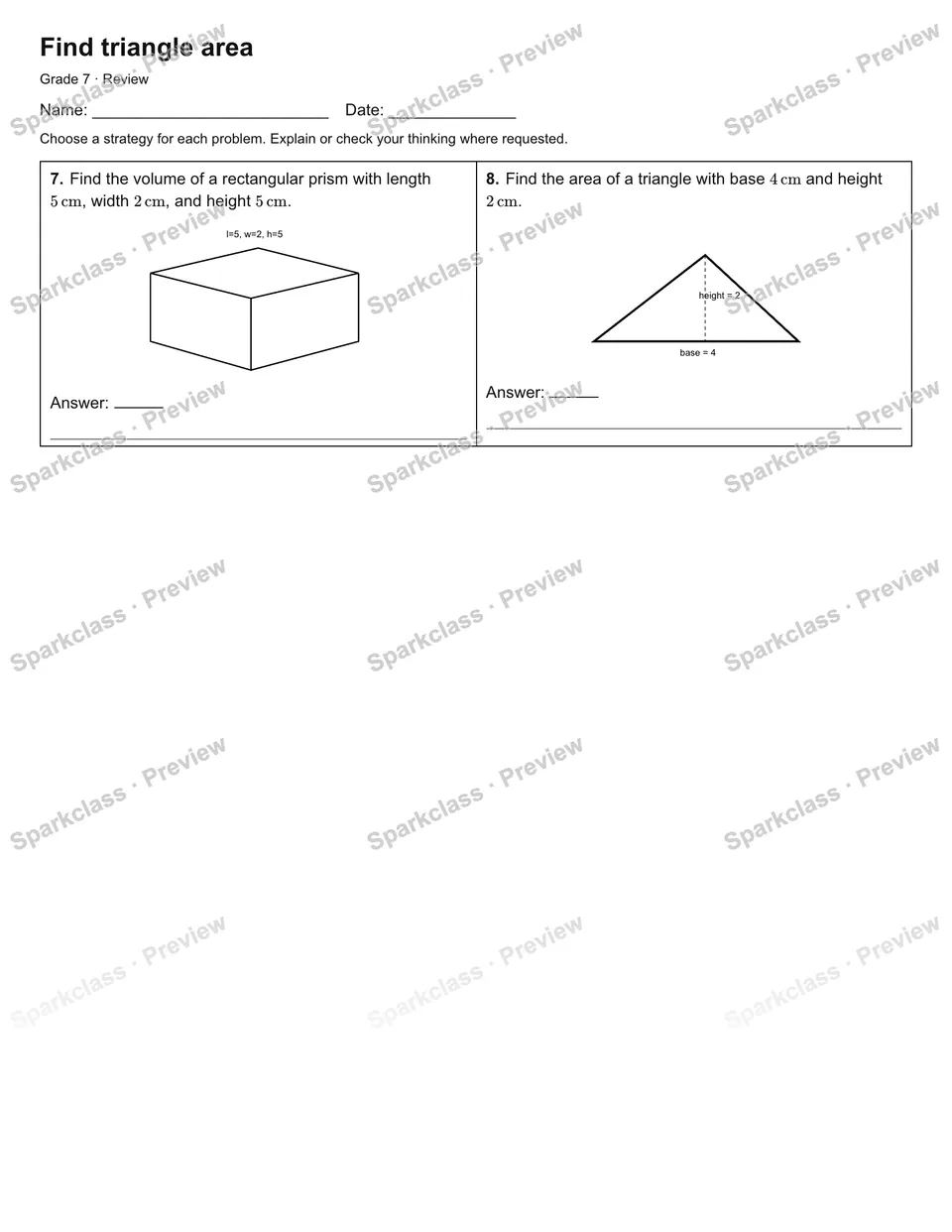 Find triangle area — Review — page 2