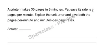 Unit prices and constant speed — Grade 6 problem preview
