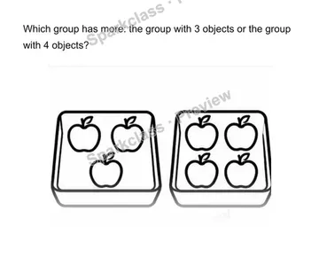 Compare groups more/fewer/same — Kindergarten problem preview