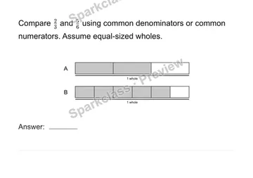 Compare with equivalent forms — Grade 4 problem preview
