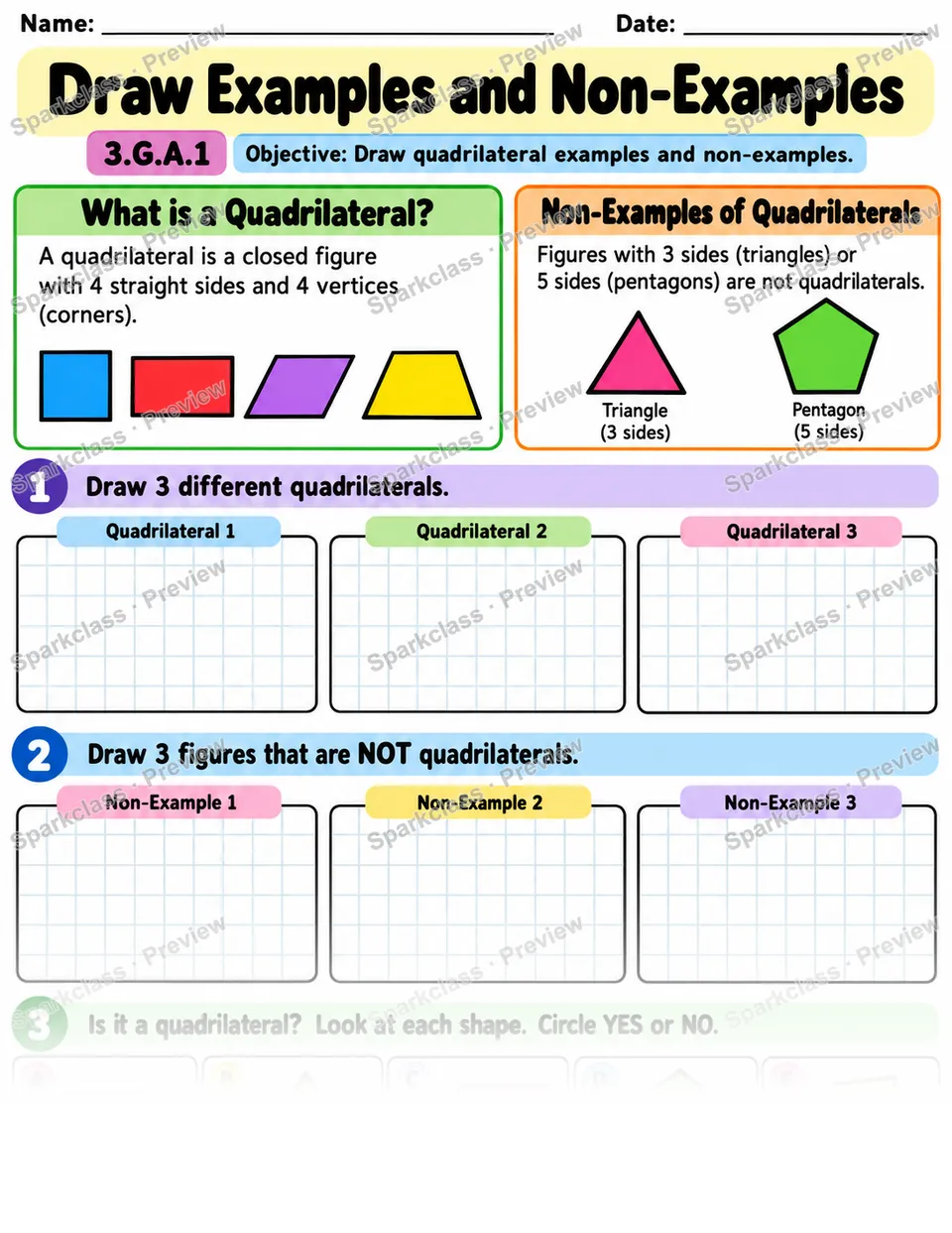 Draw Examples And Nonexamples — page 1