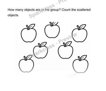 Count arranged and scattered sets — Kindergarten problem preview