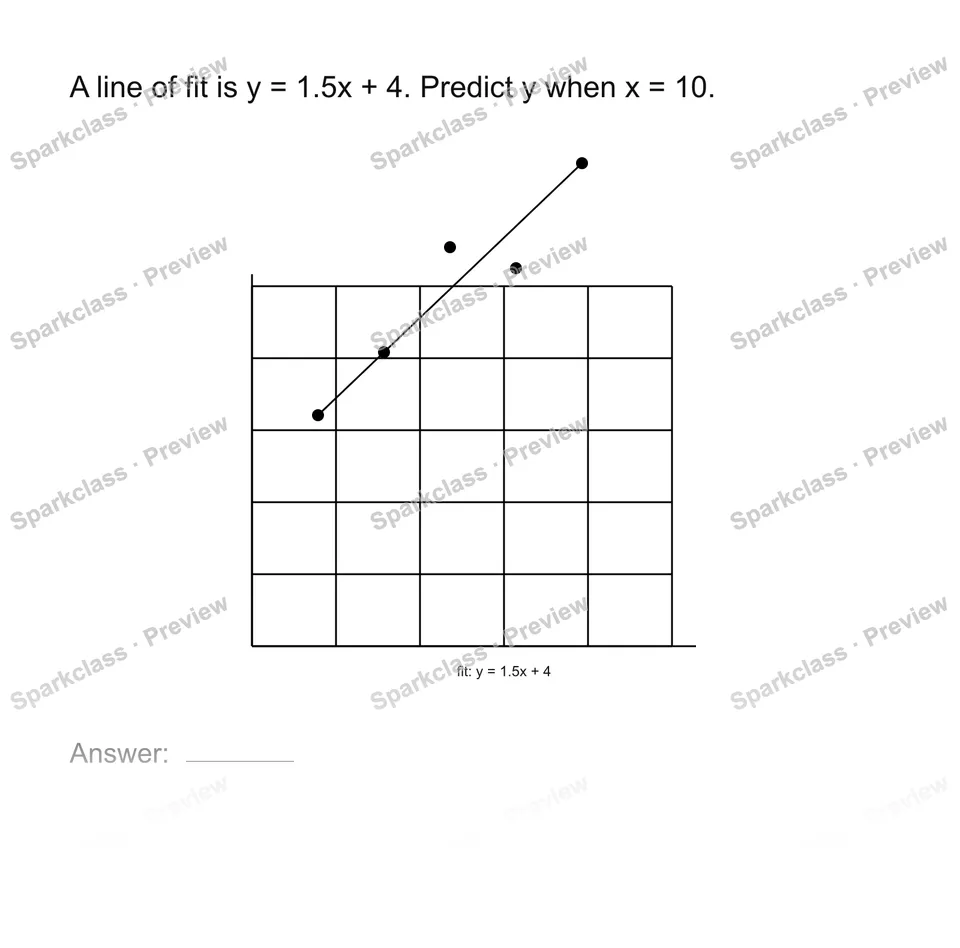 Use a line of fit to predict — page 1