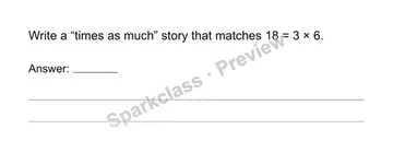 Create a comparison — Grade 4 problem preview