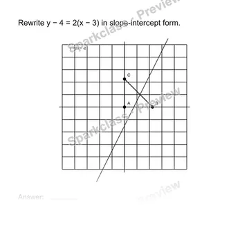 Rewrite point-slope form — Grade 8 problem preview